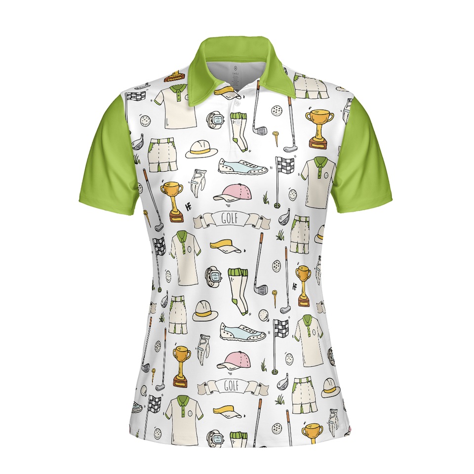 Golf Life In Short Sleeve Symbol Pattern Shirt For Ladies Women's Polo Shirts S-5XL