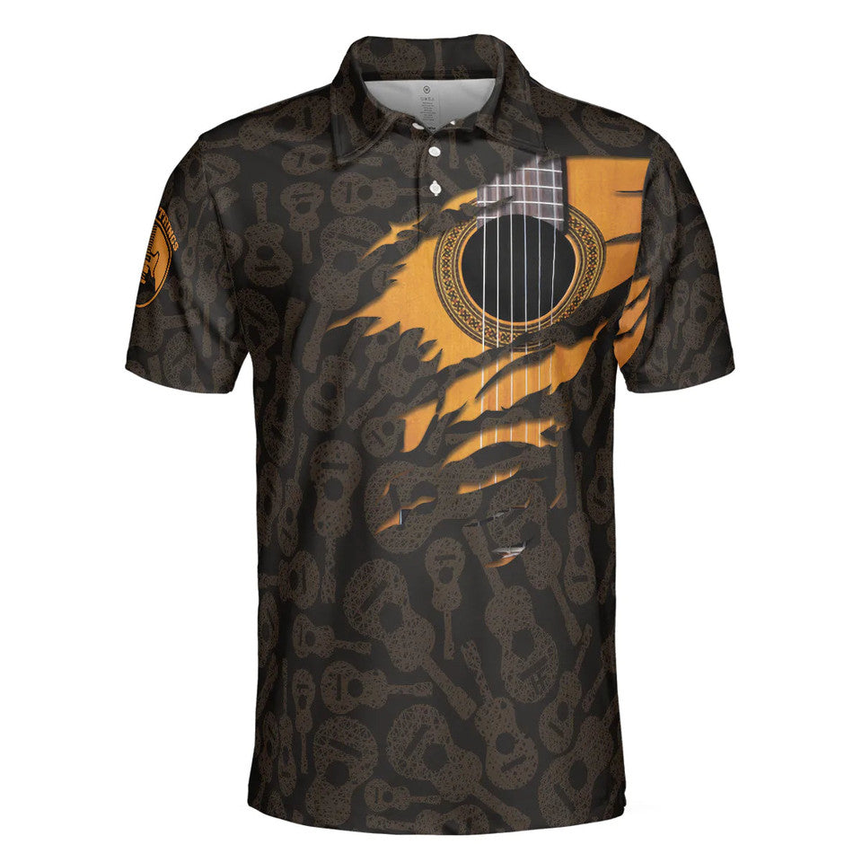 Life Without Guitar Would Be Flat Short Sleeve Pattern Men's Polo Shirt S-5XL
