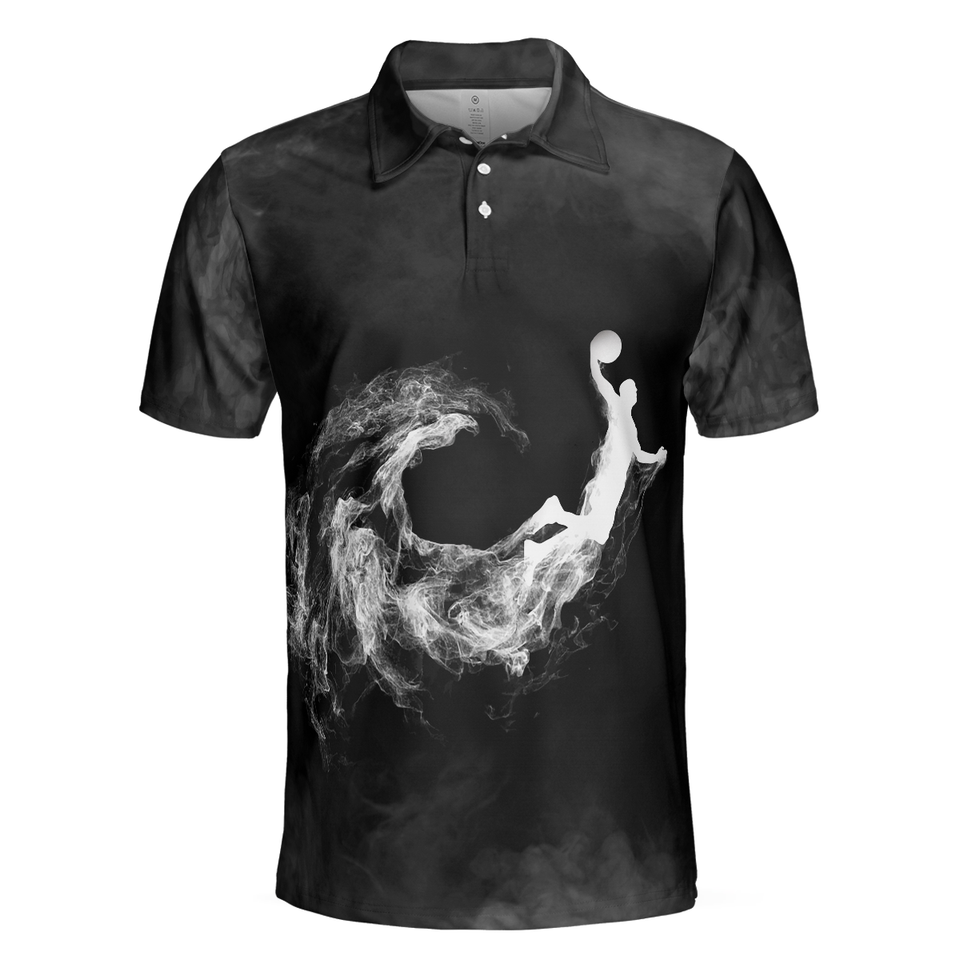 Smoke Basketball Dunk Player Gift for Basketball Lovers Men's Polo Shirt S-5XL