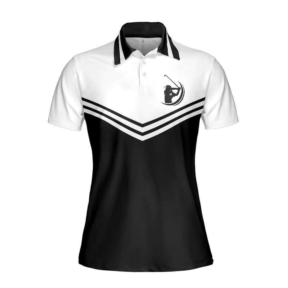 Black and White Golf I Play Like a Girl Try to Keep Up Women's Polo Shirts S-5XL