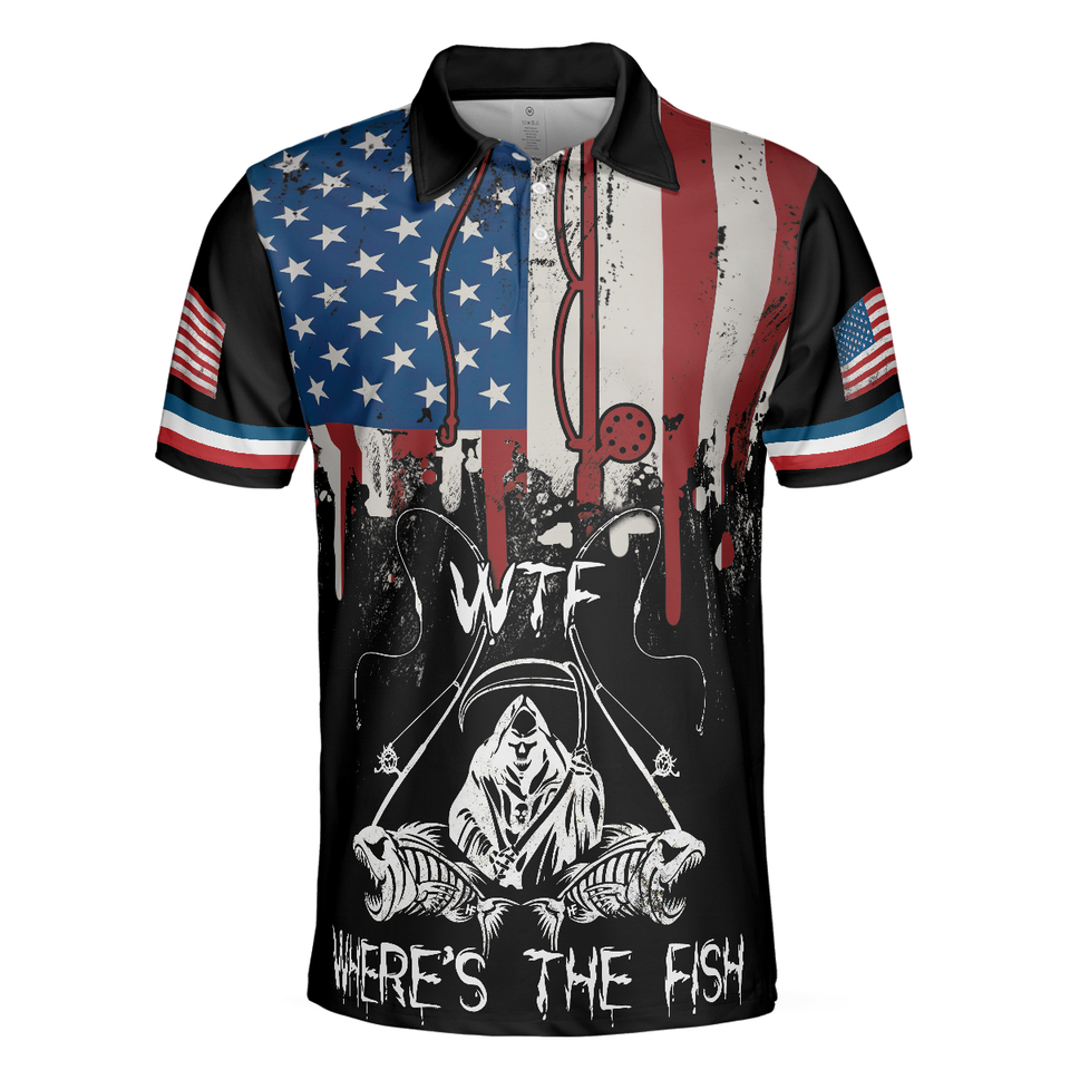 Women Want Me Fishes Fear Me White Version Best Fishing Men's Polo Shirt S-5XL