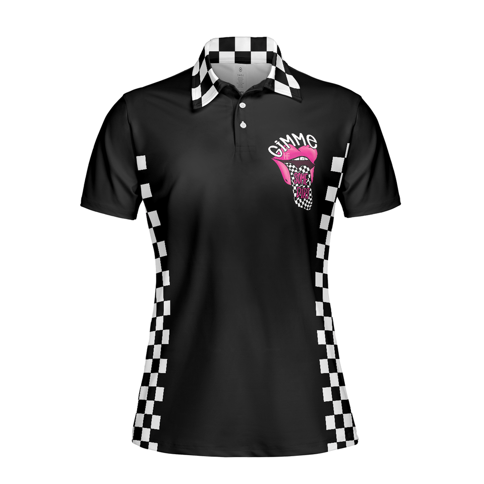 She Wants The D Dirt Track Racing Shirt Women Polo Shirt S-5XL