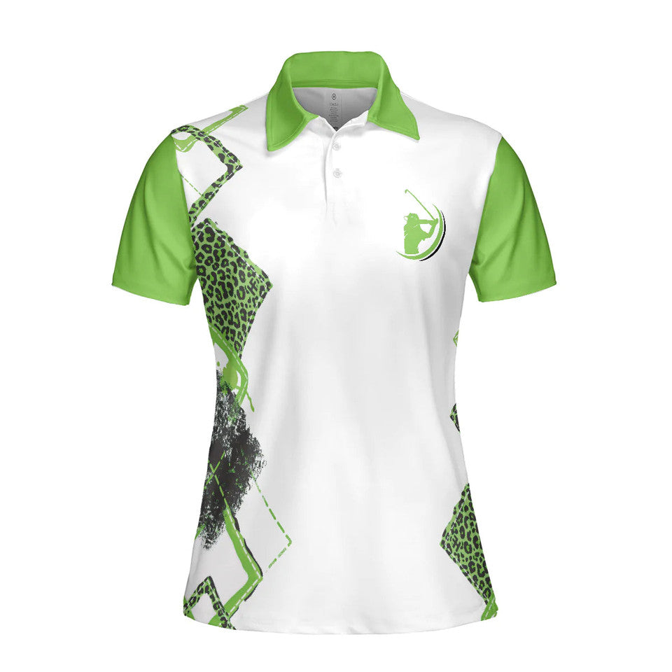 Leopard Argyle Golf Life Is Better On The Golf Course Women's Polo Shirts S-5XL