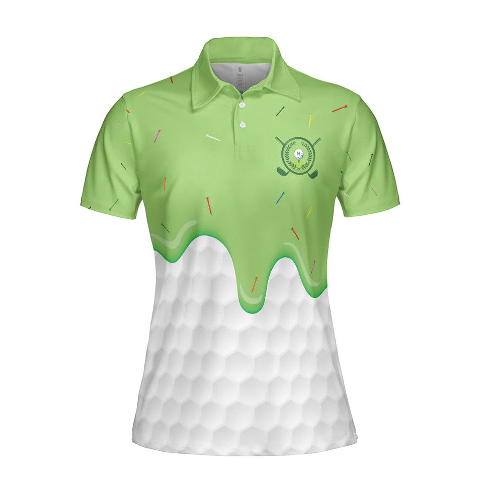 Cool Golf with Green Ice Cone Design Gift for Golfers Women's Polo Shirts S-5XL