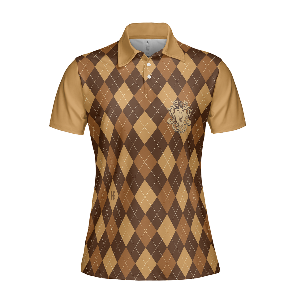 Golf Is My Favourite Season Argyle Pattern For Ladies Women's Polo Shirts S-5XL