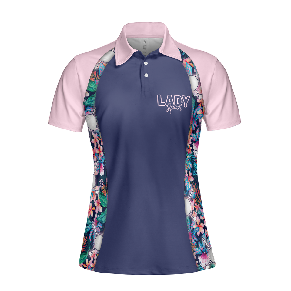 Hawaiian Dream Golf for Ladies Short Floral Tropical Women's Polo Shirts S-5XL