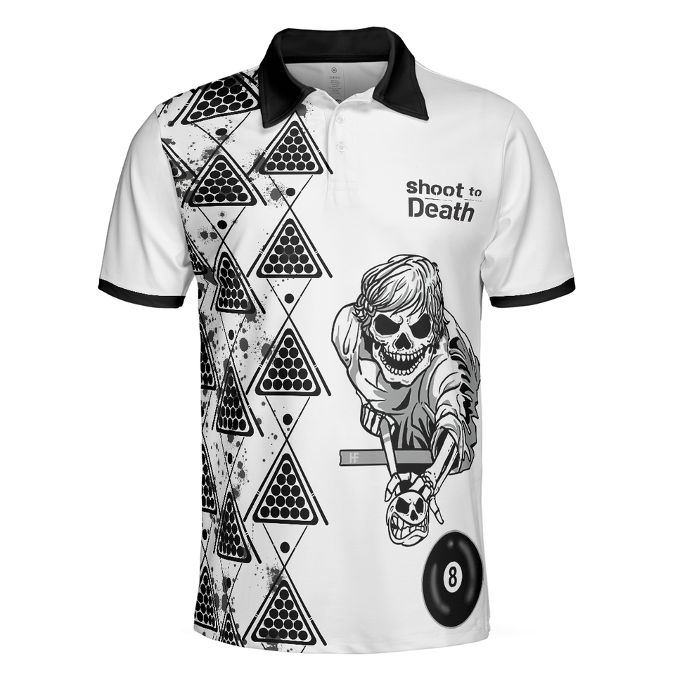 Billiards Death Cool Skull Design Polo Shirt For Lovers Men's Polo Shirt S-5XL