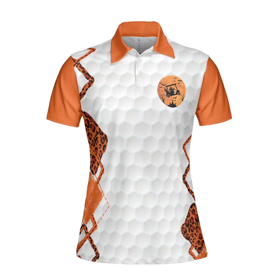 Gift For Golf Mom Leopard Golf I Have Two Titles Shirt Women's Polo Shirts S-5XL