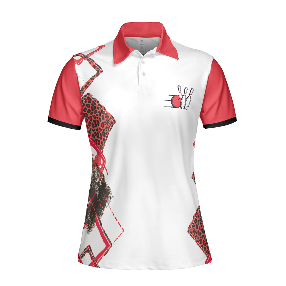 Leopard Bowling for Short Sleeve Perfect Gift Women's Polo Shirts S-5XL