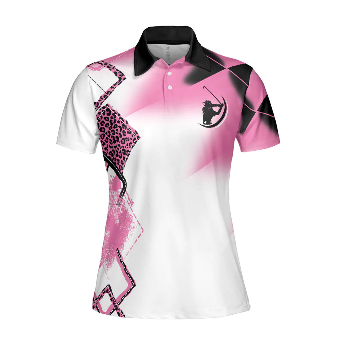 Pink Leopard Argyle Pattern I'm A Golf Girl Much Golf Women's Polo Shirts S-5XL