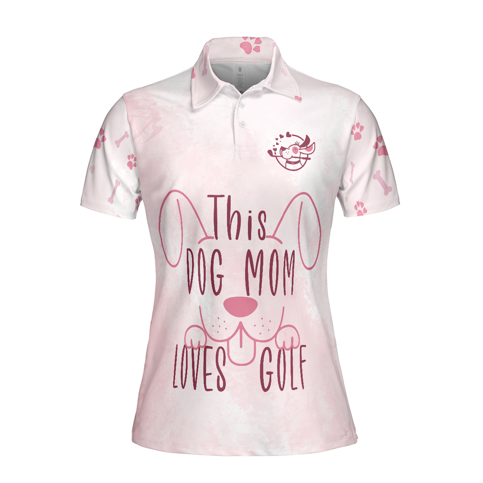 Pink Golf for Dog Moms Sleeve Golf Gift for Dog Lovers Women's Polo Shirts S-5XL