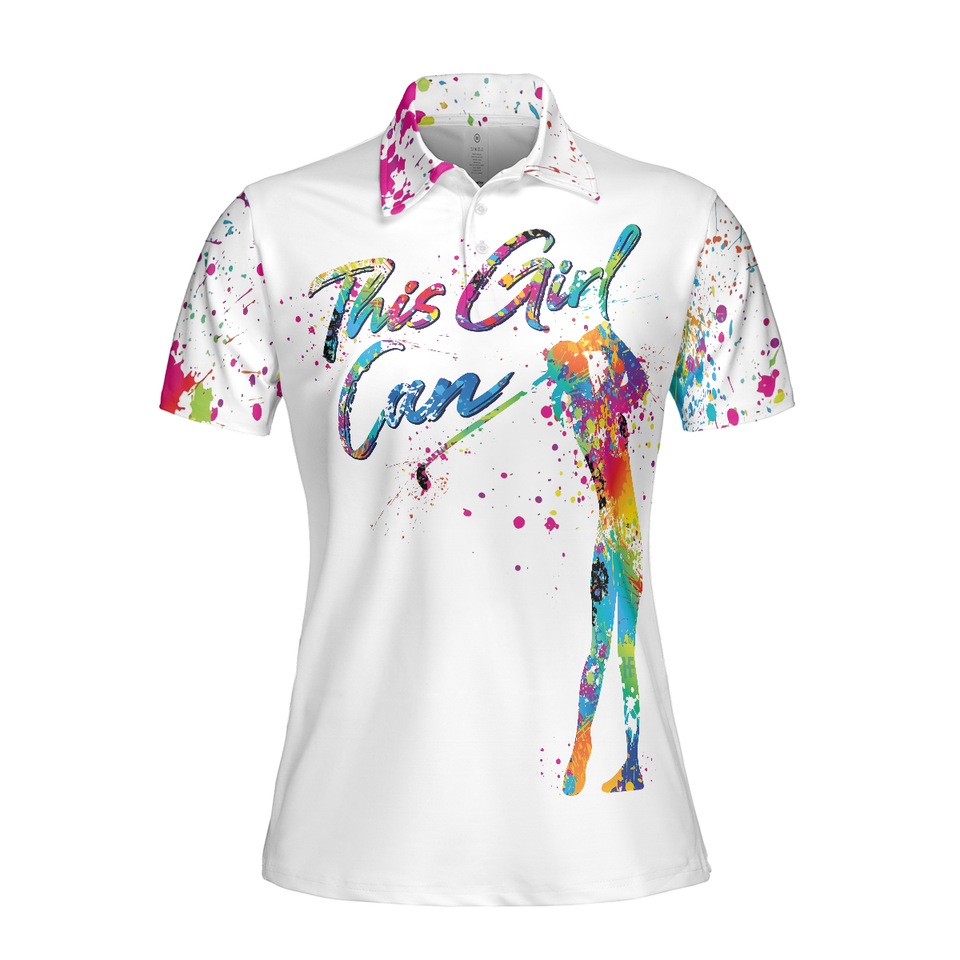 Perfect Gift for Golf Lovers This Girl Can Golf Women's Polo Shirts S-5XL