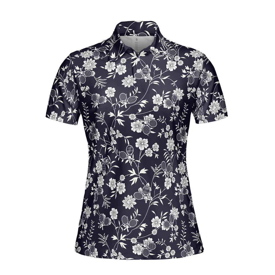 Custom Name Elegant Tennis Polo for Women, Short Sleeve Women's Polo Shirts S-5XL