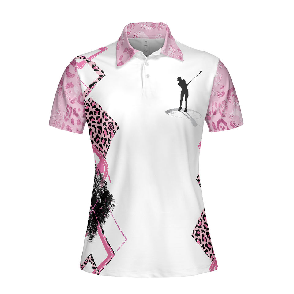Golf Girls Are Leopard Pattern Pink Argyle For Ladies Women's Polo Shirts S-5XL