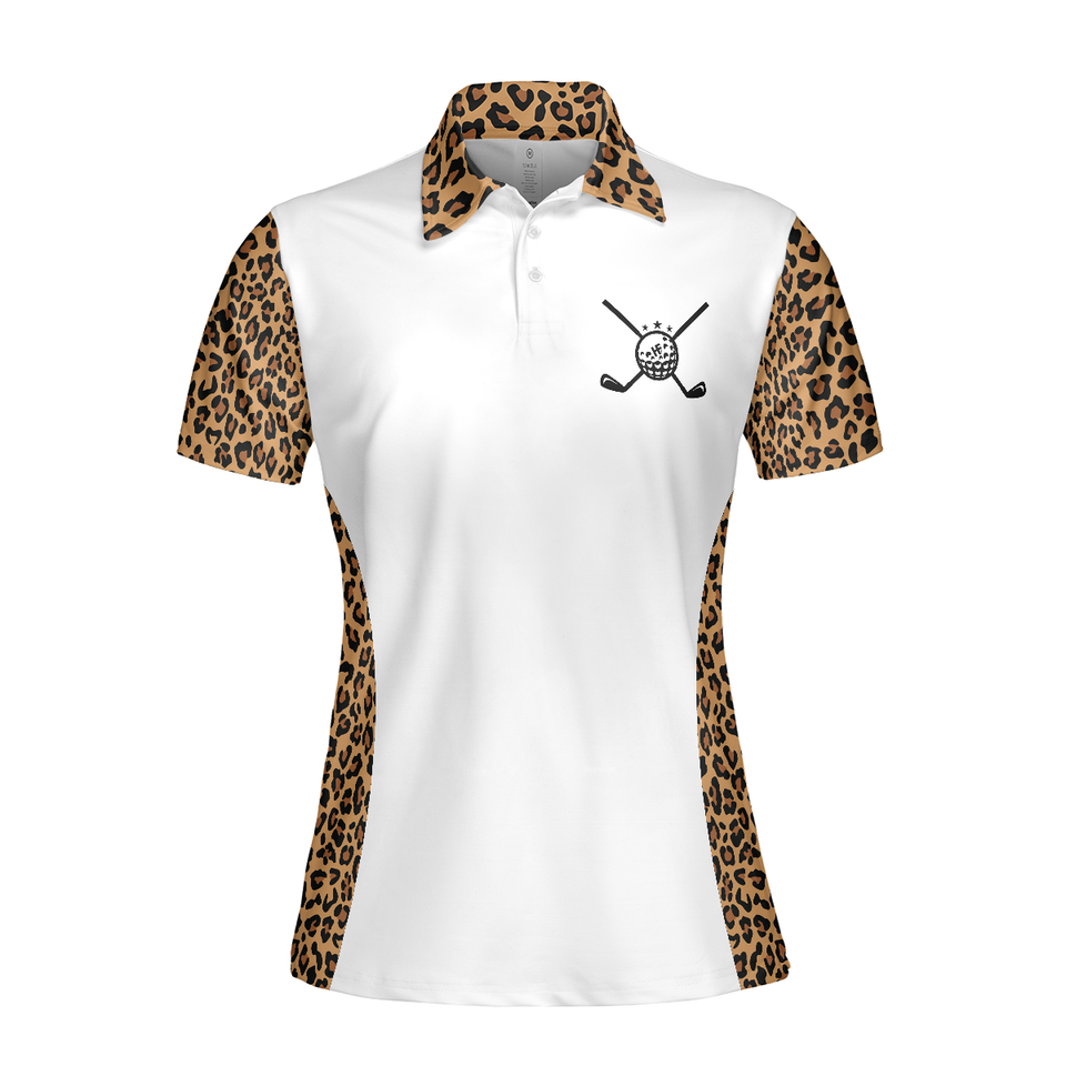 Leopard Pattern Short Sleeve Golf Shirt for Ladies Women's Polo Shirts S-5XL