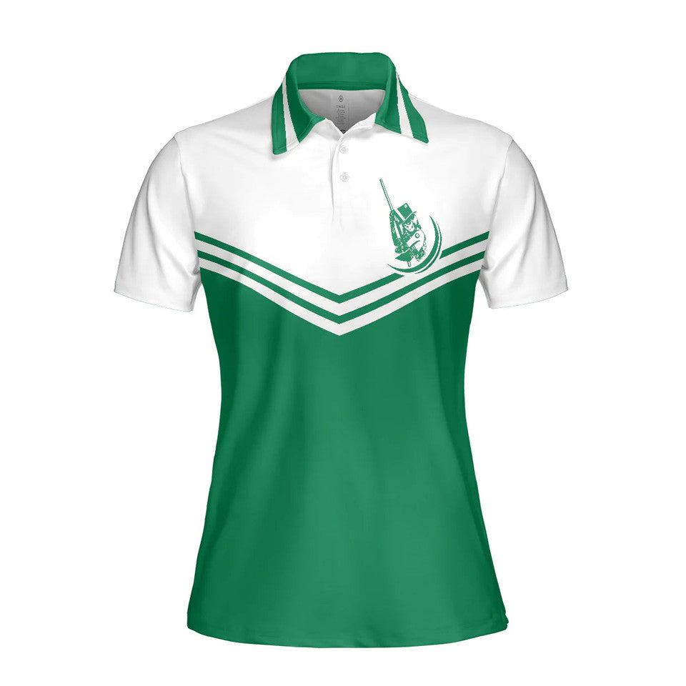 White And Green Billiards Ladies I Play Pool Like A Girl Women's Polo Shirts S-5XL