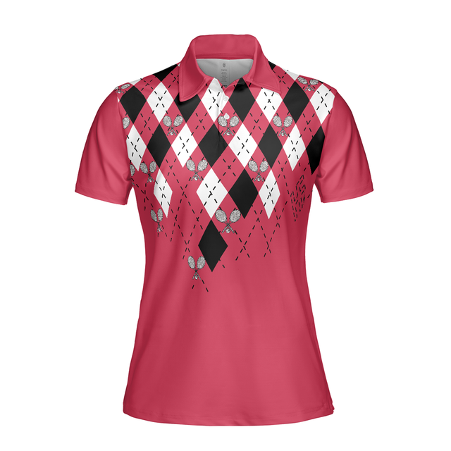 Customized Tennis Polo Shirt with Argyle Pattern Women's Polo Shirts S-5XL