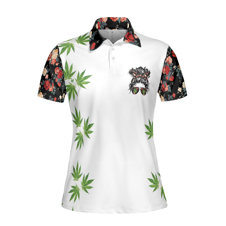Weekend Forecast Smoking Weed Floral Graphic Tee Women's Polo Shirts S-5XL