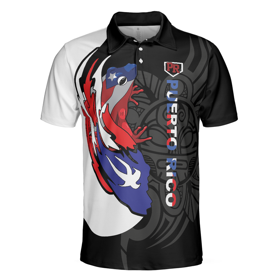 Coqui Puerto Rico Flag USA Shirt For Men And Women Men's Polo Shirt S-5XL