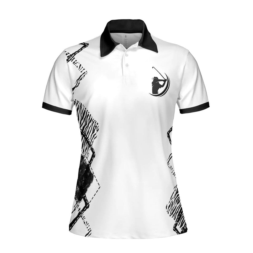 White And Black Argyle Pattern Golf Gift For Golfer Women's Polo Shirts S-5XL