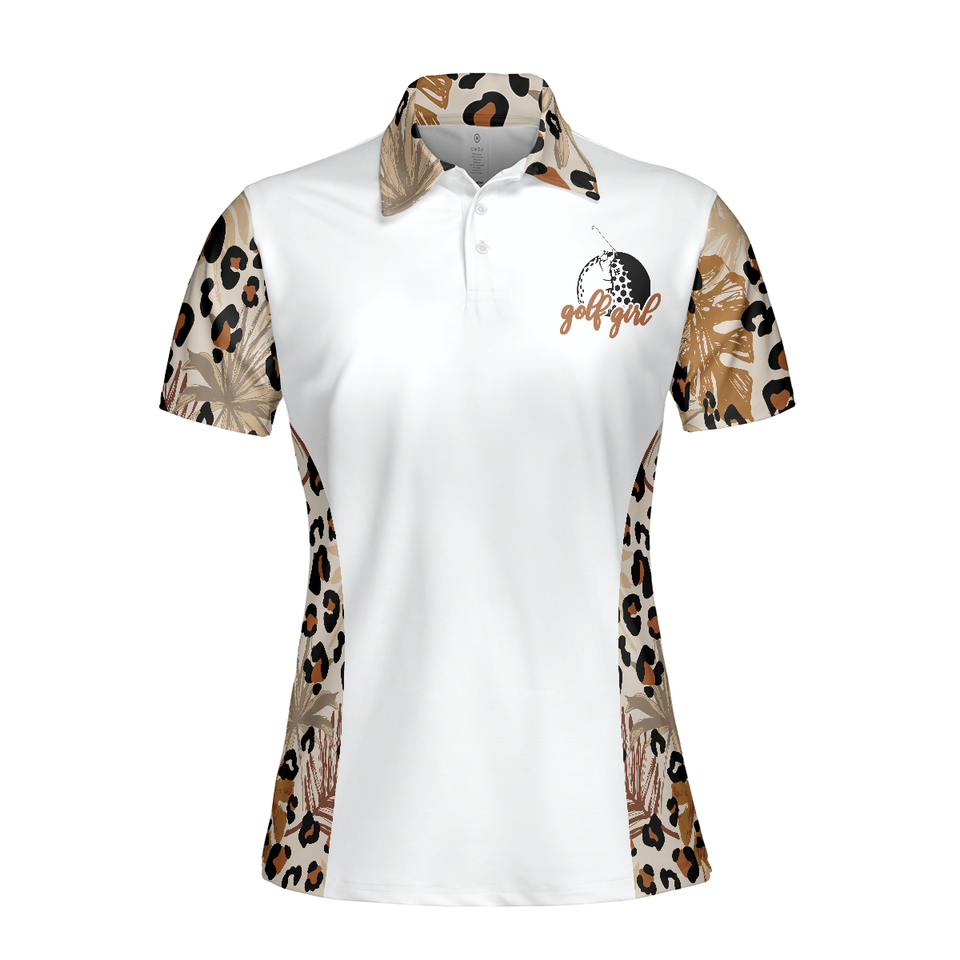 I Golf Like A Girl Leopard Pattern Golf Shirt For Ladies Women's Polo Shirts S-5XL