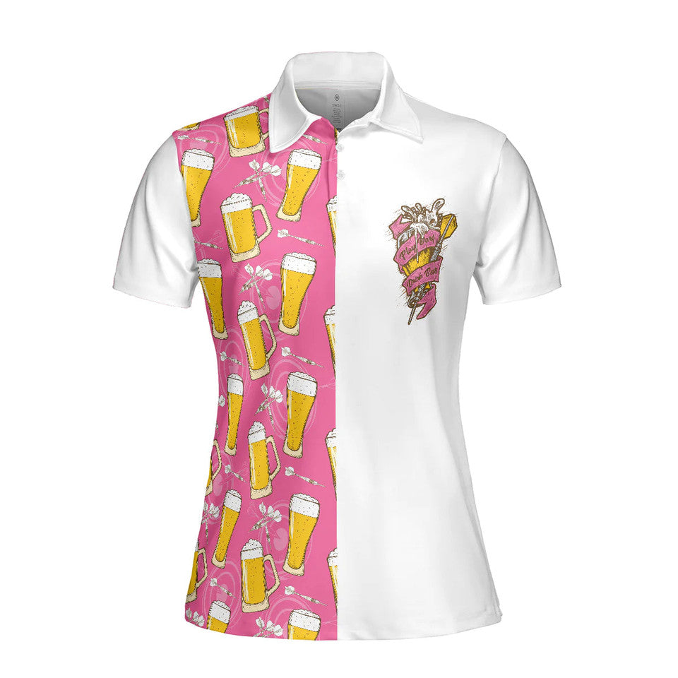 Darts And Beer I'm A Kinda Girl Short Sleeve Shirt Women's Polo Shirts S-5XL