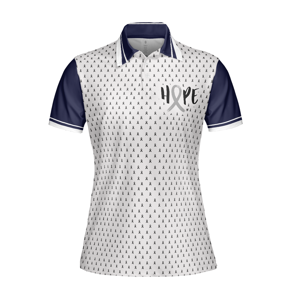 Cool Brain Tumor Support Shirt For You The Wrong Girl Women's Polo Shirts S-5XL