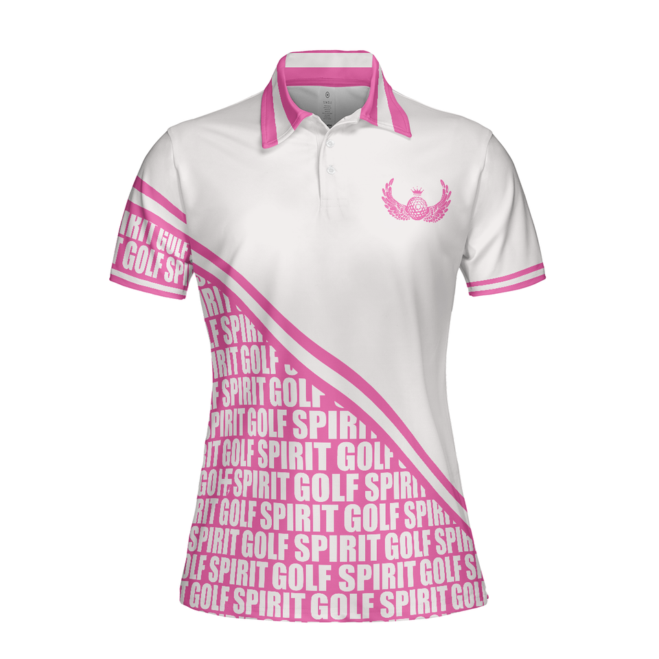 Golf Spirit In Pink Ladies Unique Female Golf Gift Women's Polo Shirts S-5XL