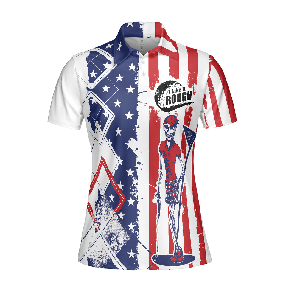 Golf Shirt for with American Flag Argyle Pattern Women's Polo Shirts S-5XL