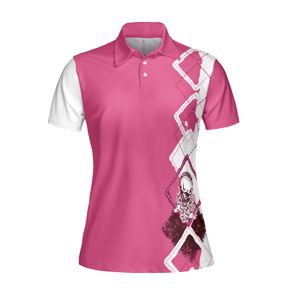 The Lady Golf Skull Shirt Perfect Gift Women Polo Shirt S-5XL