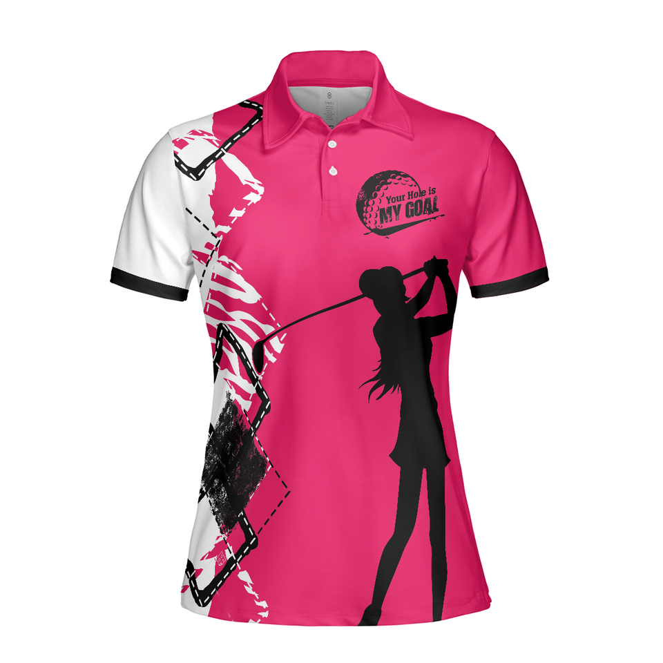 Your Hole Is My Goal Golf Short Sleeve for Ladies Women's Polo Shirts S-5XL