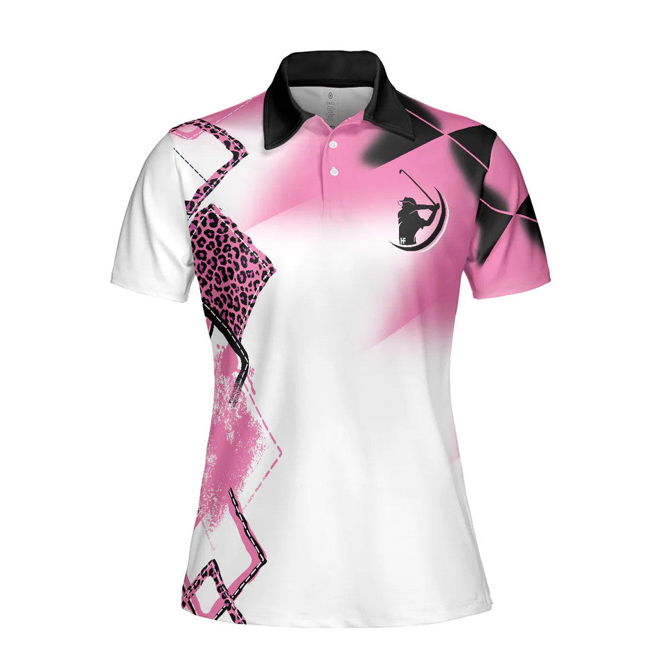 Leopard Pink I Just Need To Play Golf Gift For Golfers Women's Polo Shirts S-5XL