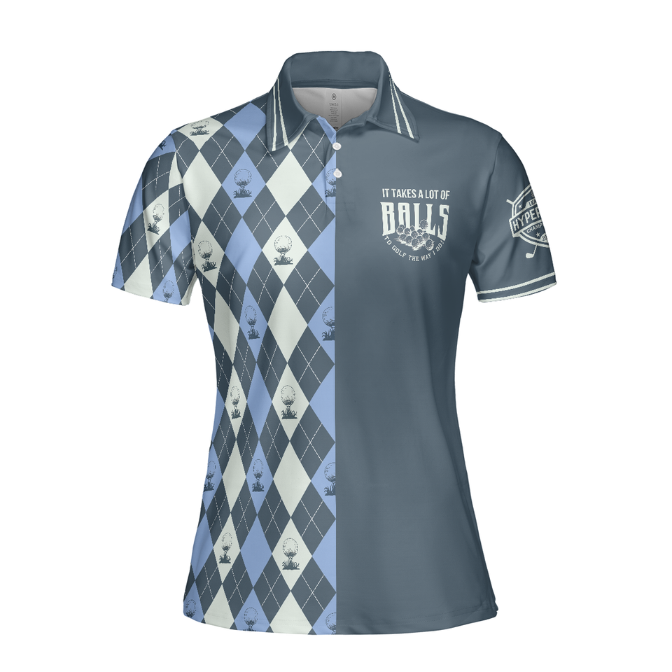Golf Sports Caro Pattern The Way I Do Women Polo Shirt S-5XL