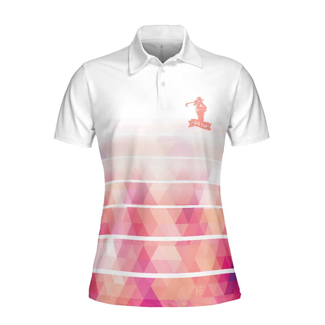 Girl Swinging Golf Club Ladies Unique Female Golf Gift Women's Polo Shirts S-5XL