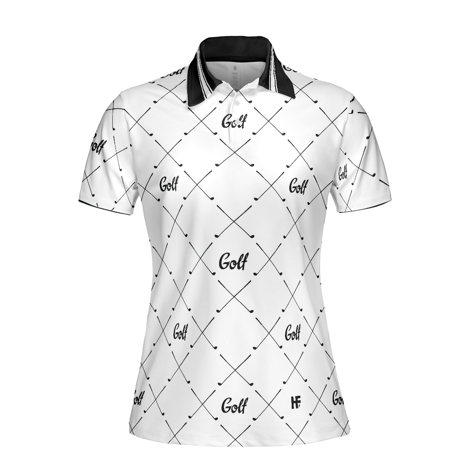Golf Shirt For Ladies With Simple Golf Clubs Pattern Women's Polo Shirts S-5XL