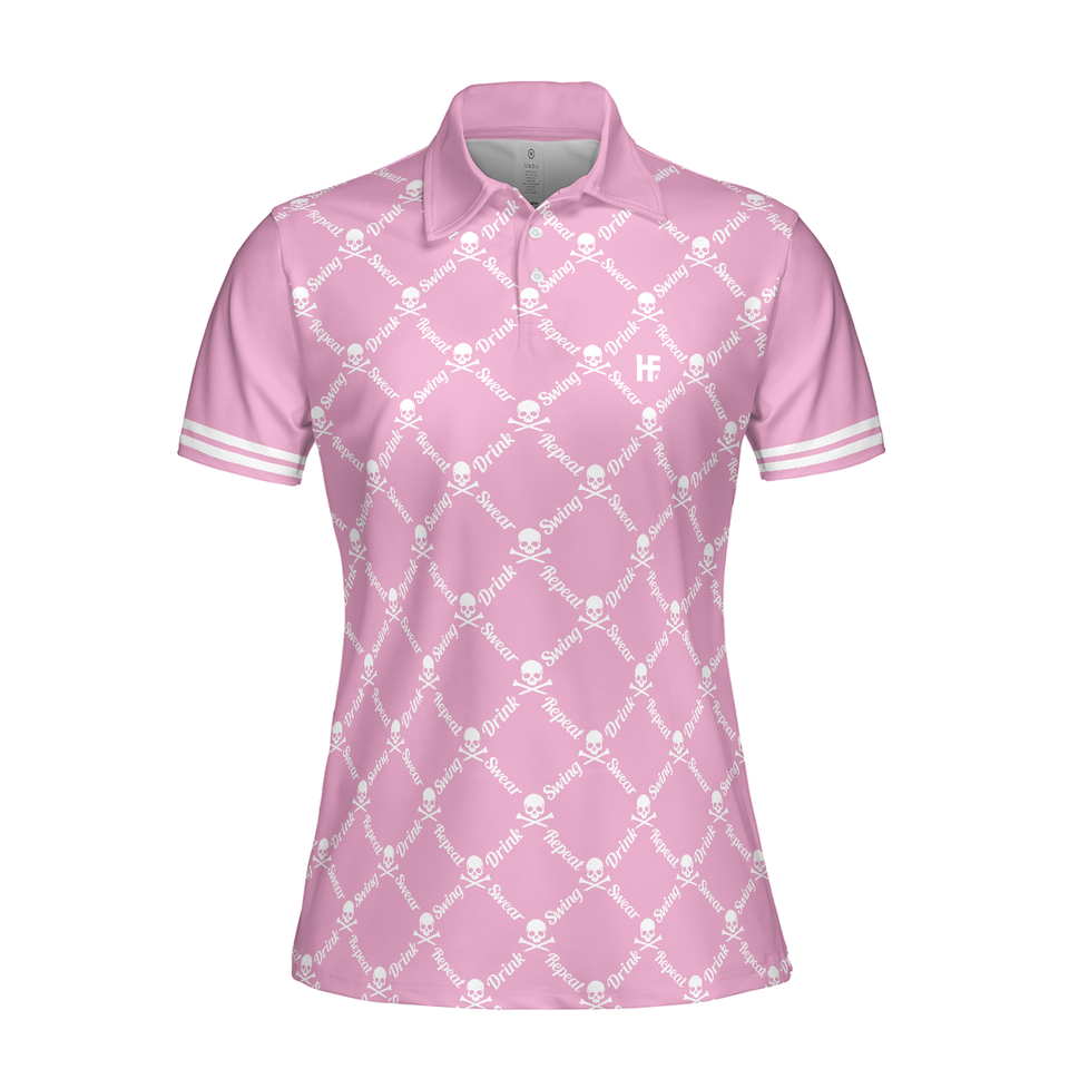 Pink Golf For Ladies Pink Golf Swing Perfect Gift Women's Polo Shirts S-5XL