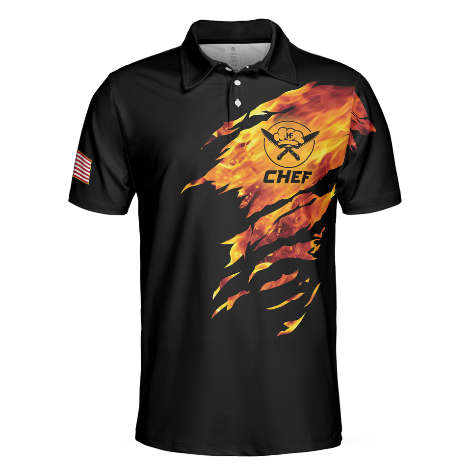 Chef Skull Disc Golf Short Sleeve Polo Shirt Gift For Men Men's Polo Shirt S-5XL