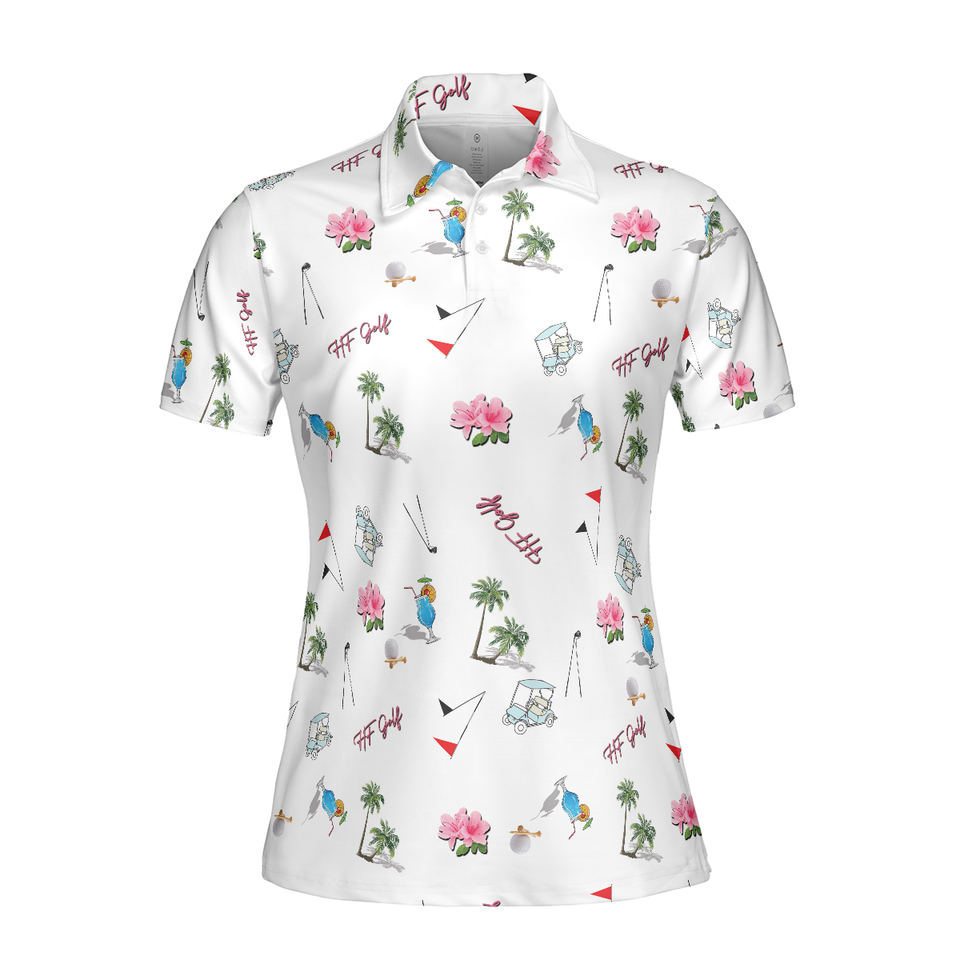 Summer Vibe Golf with Design Gift Idea for Female Golfers Women's Polo Shirts S-5XL