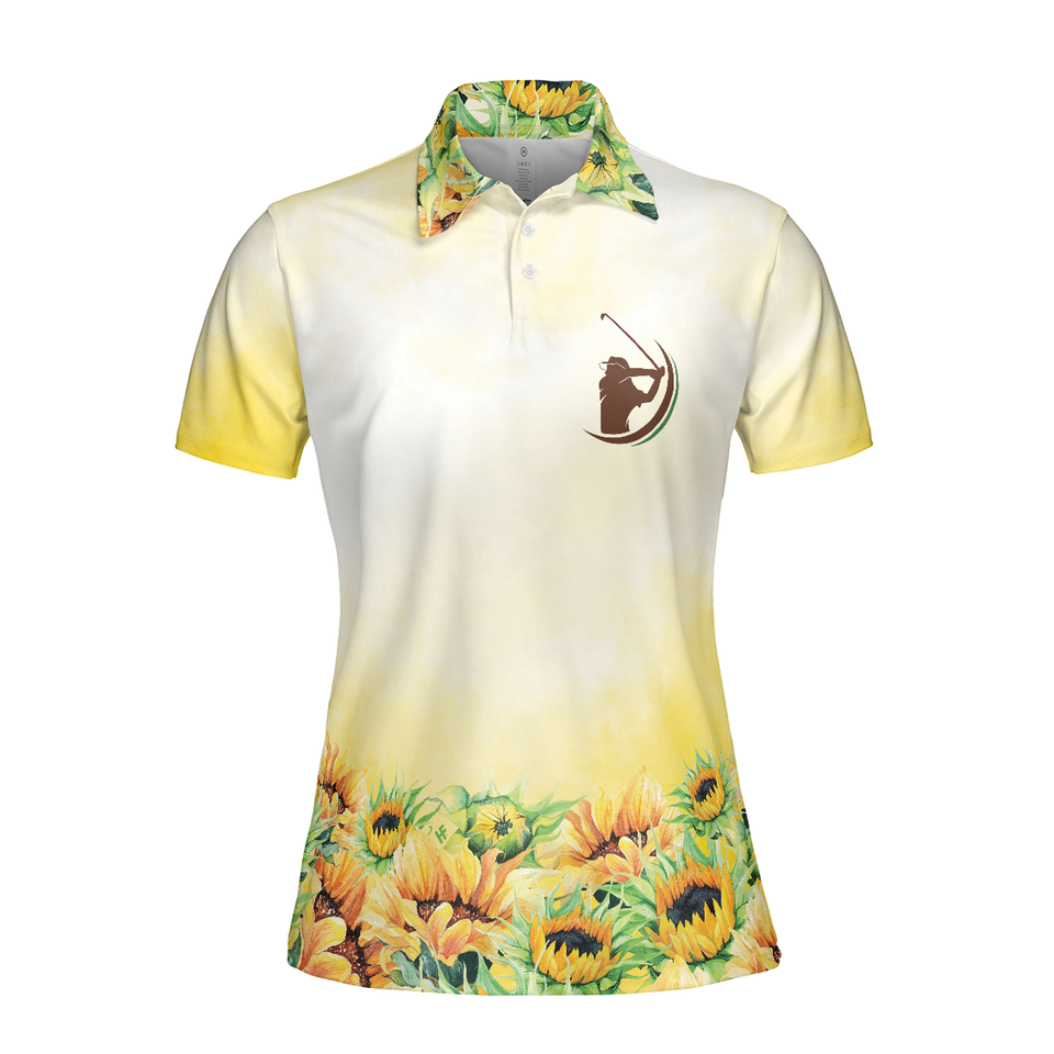 Yellow Sunflower Golf God Made Girl Sunshine Unique Gift Women's Polo Shirts S-5XL