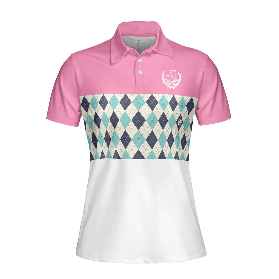 Argyle Pattern For Nurses I Was Born To Be A School Nurse Women's Polo Shirts S-5XL