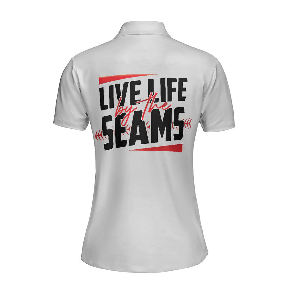Live Life By The Seams Short Sleeve Mom Women's Polo Shirts S-5XL