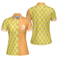 Golf Is Fore Girls Yellow Argyle Cool Gift Women Polo Shirt S-5XL