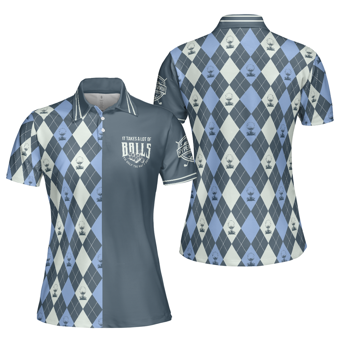 Golf Sports Caro Pattern The Way I Do Women Polo Shirt S-5XL