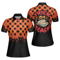 Trick or Teach Short Sleeve Women Polo Shirt Halloween Gift Women Polo Shirt S-5XL