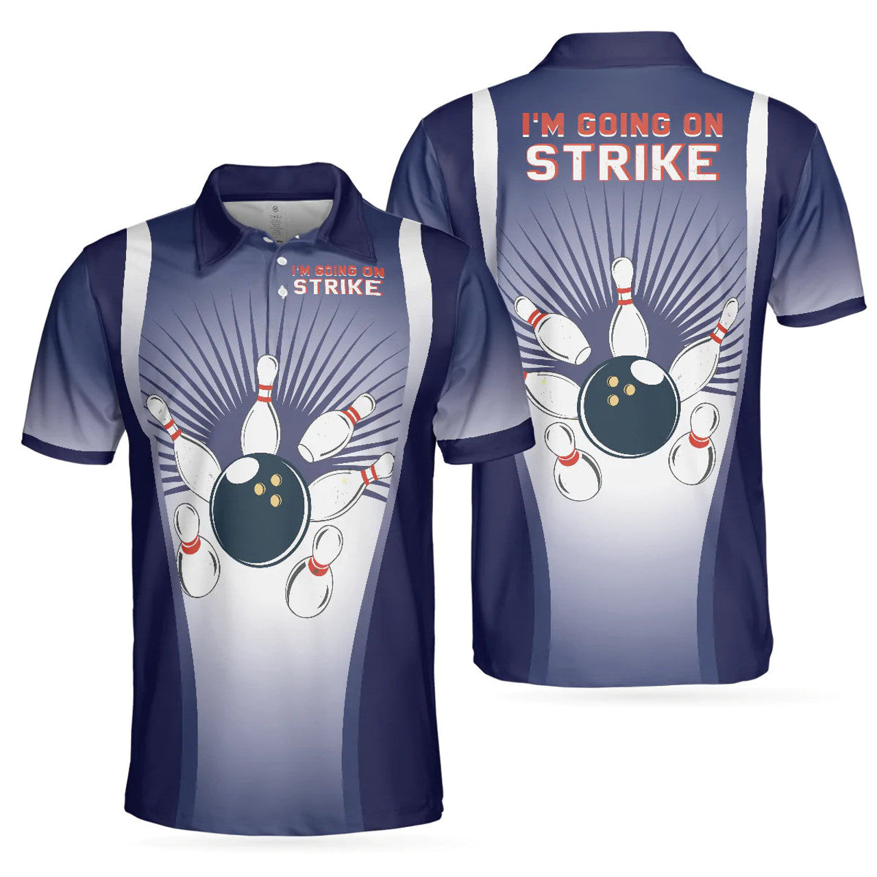 Striking Bowling Gift Shirt For Men I'm Going On Strike Men's Polo Shirt S-5XL