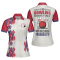 I Go Bowling Because I Like It Short Sleeve Argyle Pattern Women's Polo Shirts S-5XL