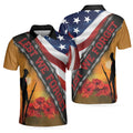 Cool American Flag Veteran Shirt Lest We Forget Gift Idea Men's Polo Shirt S-5XL