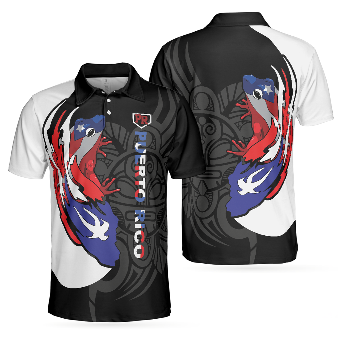 Coqui Puerto Rico Flag USA Shirt For Men And Women Men's Polo Shirt S-5XL