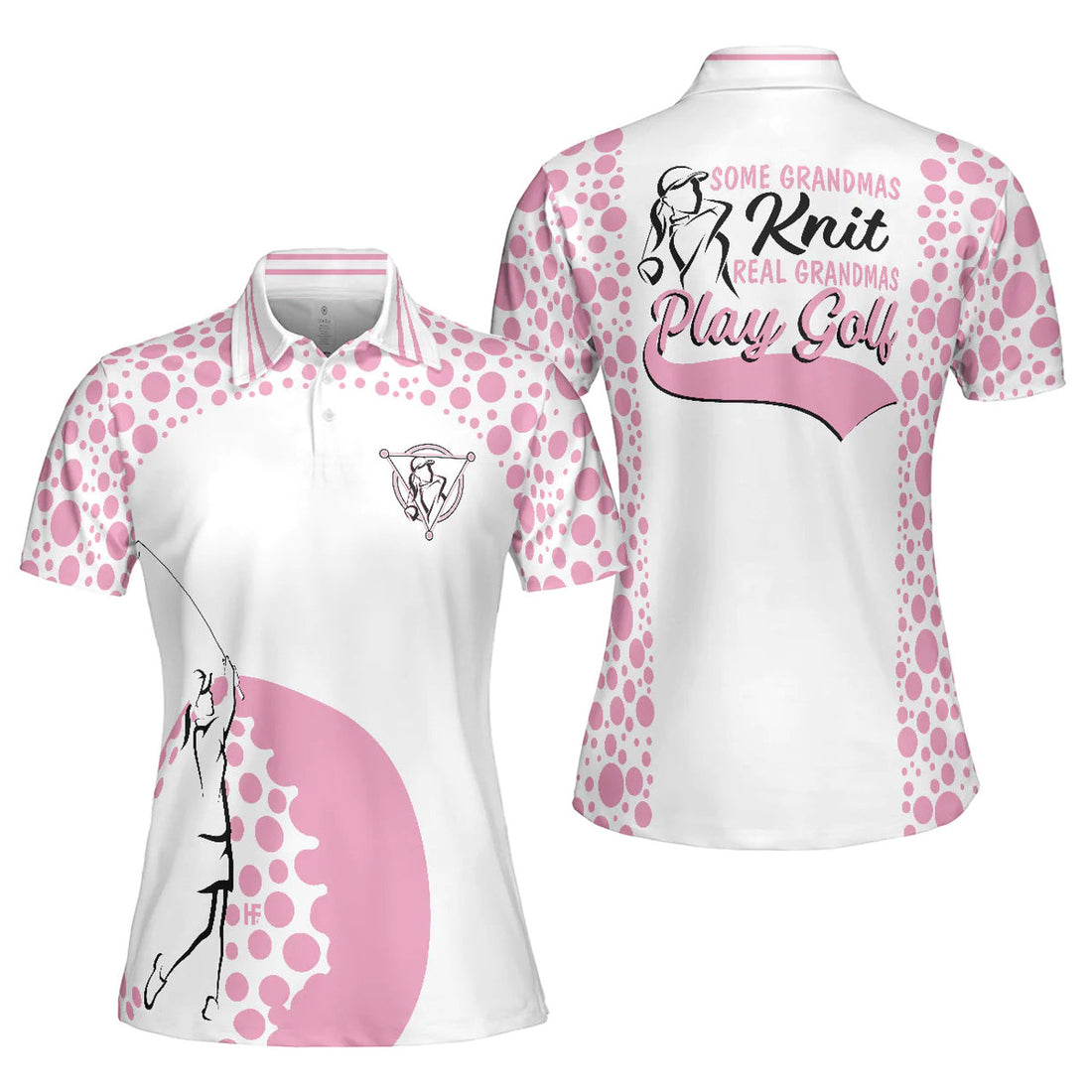 Real Grandmas Play Golf Short Sleeve Shirt for Ladies Women's Polo Shirts S-5XL