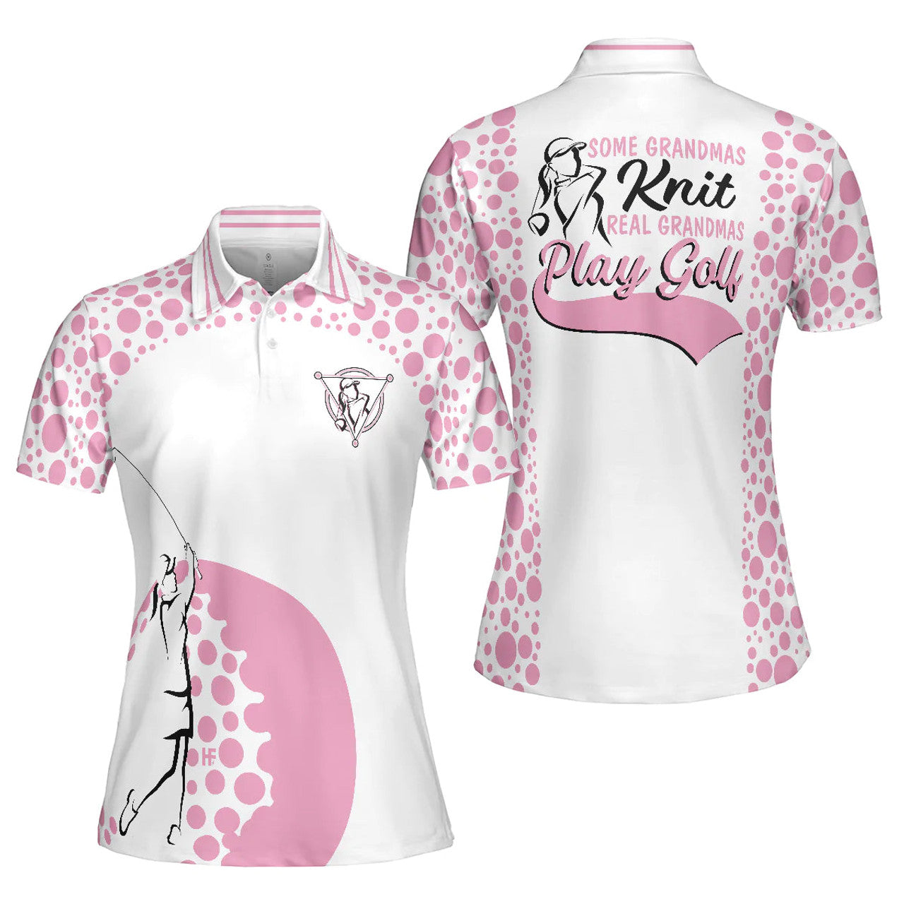 Real Grandmas Play Golf Short Sleeve Shirt for Ladies Women's Polo Shirts S-5XL